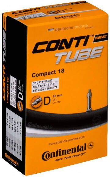 Continental Compact Tube 18''(32 355 47 400) Binnenband voor fiets maat 18'' x 1, 25'' 18'' x 1, 75''