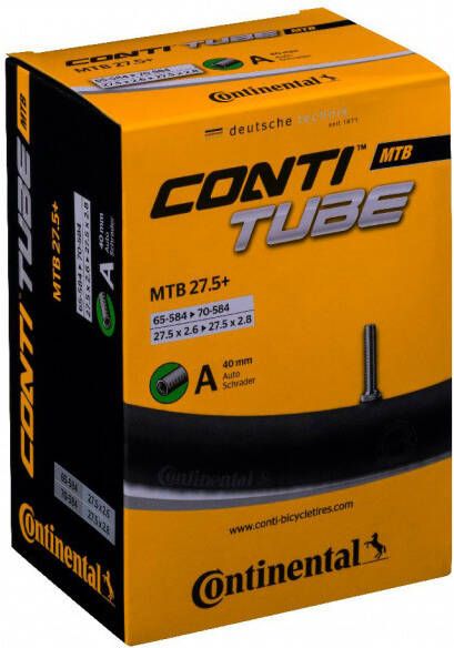 Continental MTB Tube Wide 27, 5''(65 584 70 584) Binnenband voor fiets, 5'' x 2, 60'' 27, 5'' x 2, 8