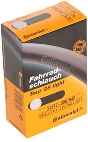 Continental Tour Tube Light 28' RE(32 622 47 622/42 635) Binnenband voor fiets maat 28'' x 1, 5'' 1, 75'' 32 622 47 622/42 635, zwart