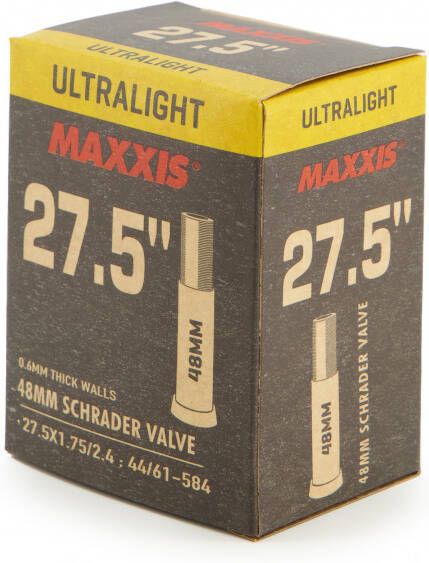 Maxxis Ultralight 27, 5''(Breite 1, 75 2, 4'') Binnenband voor fiets, 5'' 1, 75 2, 4'', zwart