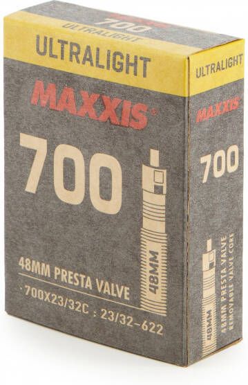 Maxxis Ultralight 700x23/32C Binnenband voor fiets maat 700x23/32C, zwart