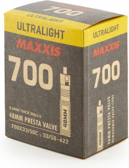 Maxxis Ultralight 700x33/50 Binnenband voor fiets maat 700x33/50, zwart