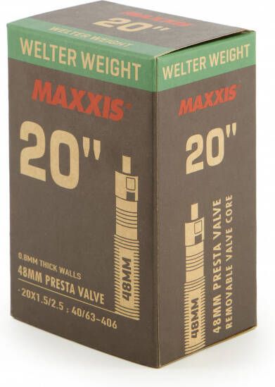 Maxxis Welterweight 20''(Breite 1, 5 2, 5'') Binnenband voor fiets maat 20'' 1, 5 2, 5'', zwart