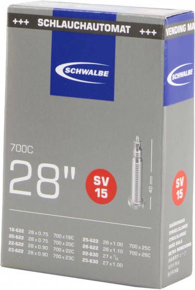 Schwalbe 28'' Inner Tube No. 15 18/28 622/630 Binnenband voor fiets/28'' x 0, 75 1, 10'' 18/28 622/630, zwart
