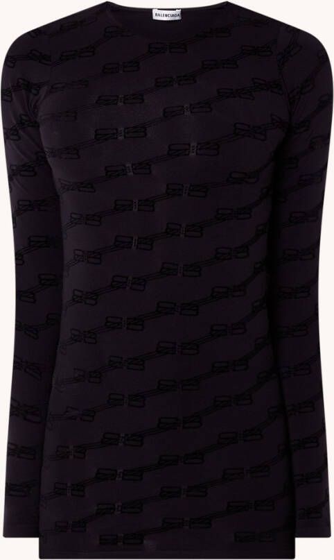 Balenciaga BB Monogram top met stretch