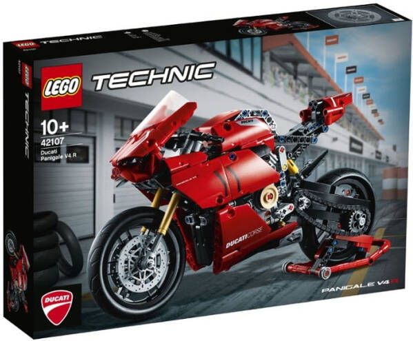 Lego 42107 Technic Ducati Panigale V4 R Motorfiets, Exclusief Verzamel en Displaymodel, Geavanceerde Bouwset voor Tieners