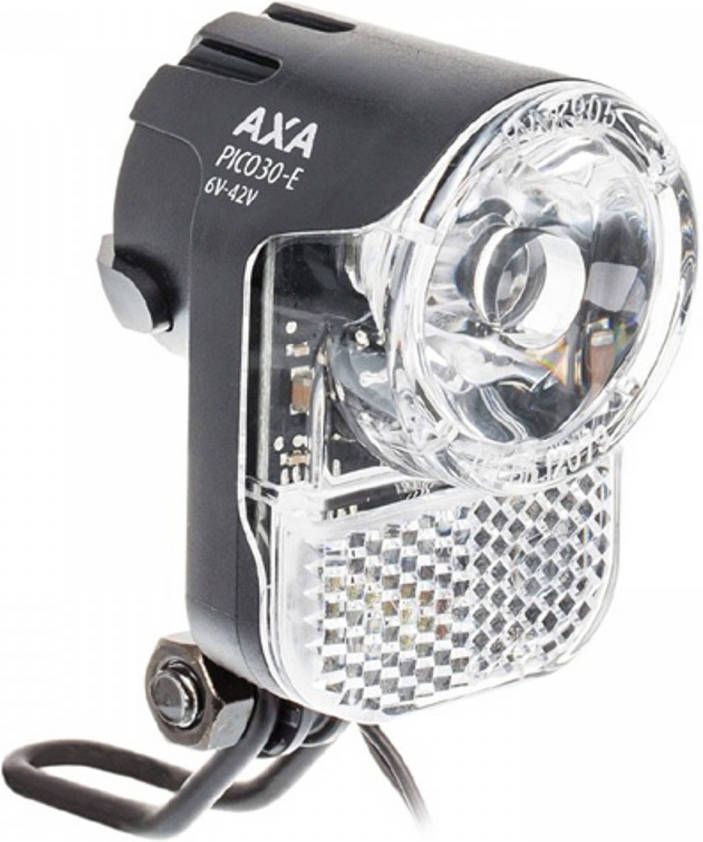 AXA LED Lamp Voorlicht 6-42V E-BIKE PICO30-E 30 Lux On/Off Zwart