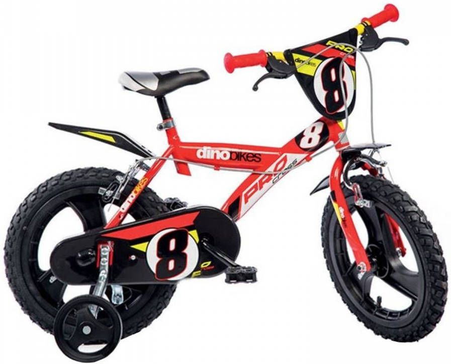 Dino Pro Cross 16 Inch 27 Cm Jongens V brake Rood/zwart