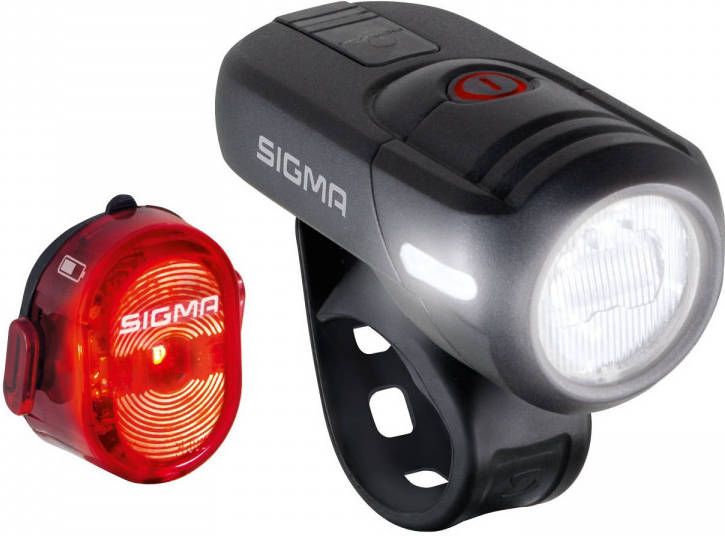 Sigma Sport SIMGA Verlichtingsset AURA 45 USB/Nugget II, Fietslamp, Fietsverlichting