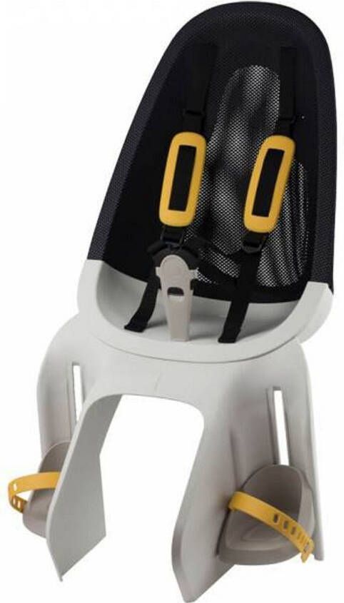 Qibbel Kinderzitje Air Maxi Dragerbevestiging Zwart Wit/Zwart