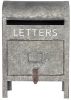 Clayre & Eef Brievenbus 28x16x40 cm Grijs Metaal Rechthoek Letters online kopen