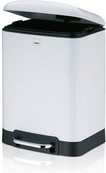 Kela Afvalemmer RVS Wit, 6 L | Davino