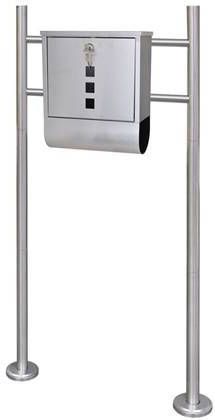 vidaXL Brievenbus op RVS standaard