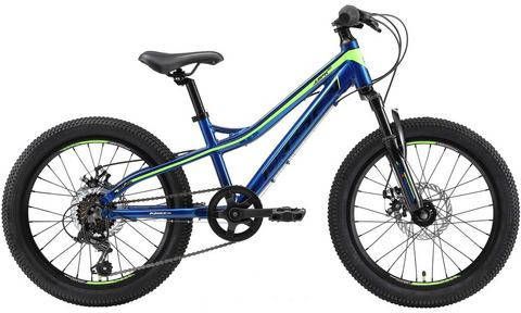 bikestar ®, kinderfiets Alu Hardtail Mountainbike 20 blauw groen