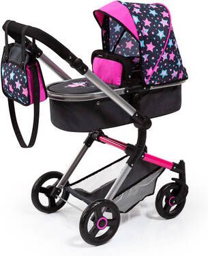 Bayer Design Neo Vario combi poppenwagen zwart, met sterren