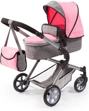 Bayer Combi poppenwagen City NEO, grijs/roze