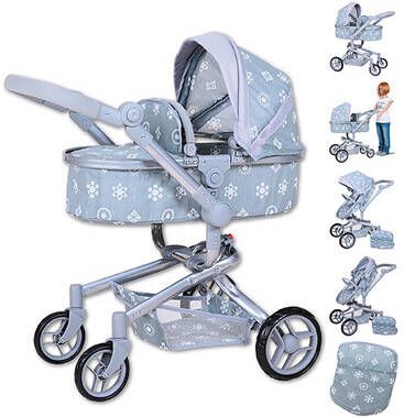 knorr toys® knorr®, speelgoed Boonk koningsgrijze poppenwagen