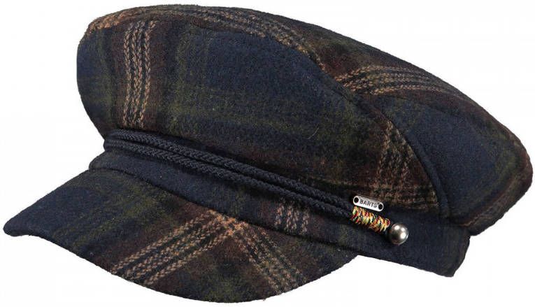 Barts geruite schipperspet Qadly kaki/donkerblauw