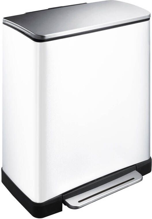 EKO recycling pedaalemmer E Cube wit 28+18l Leen Bakker